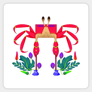 workout crab Sticker